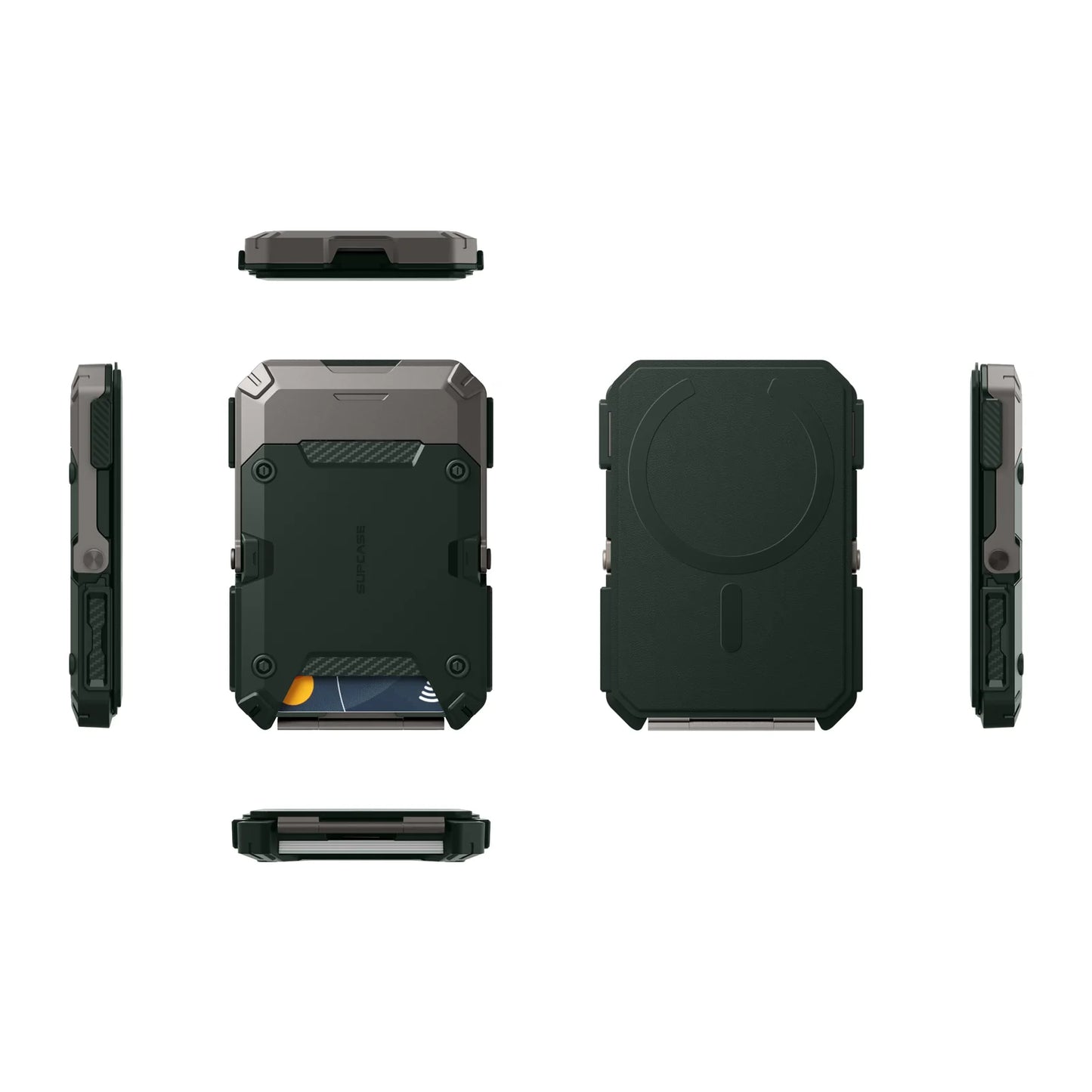 MagFlip Magnetic Wallet with Stand-Dark Green