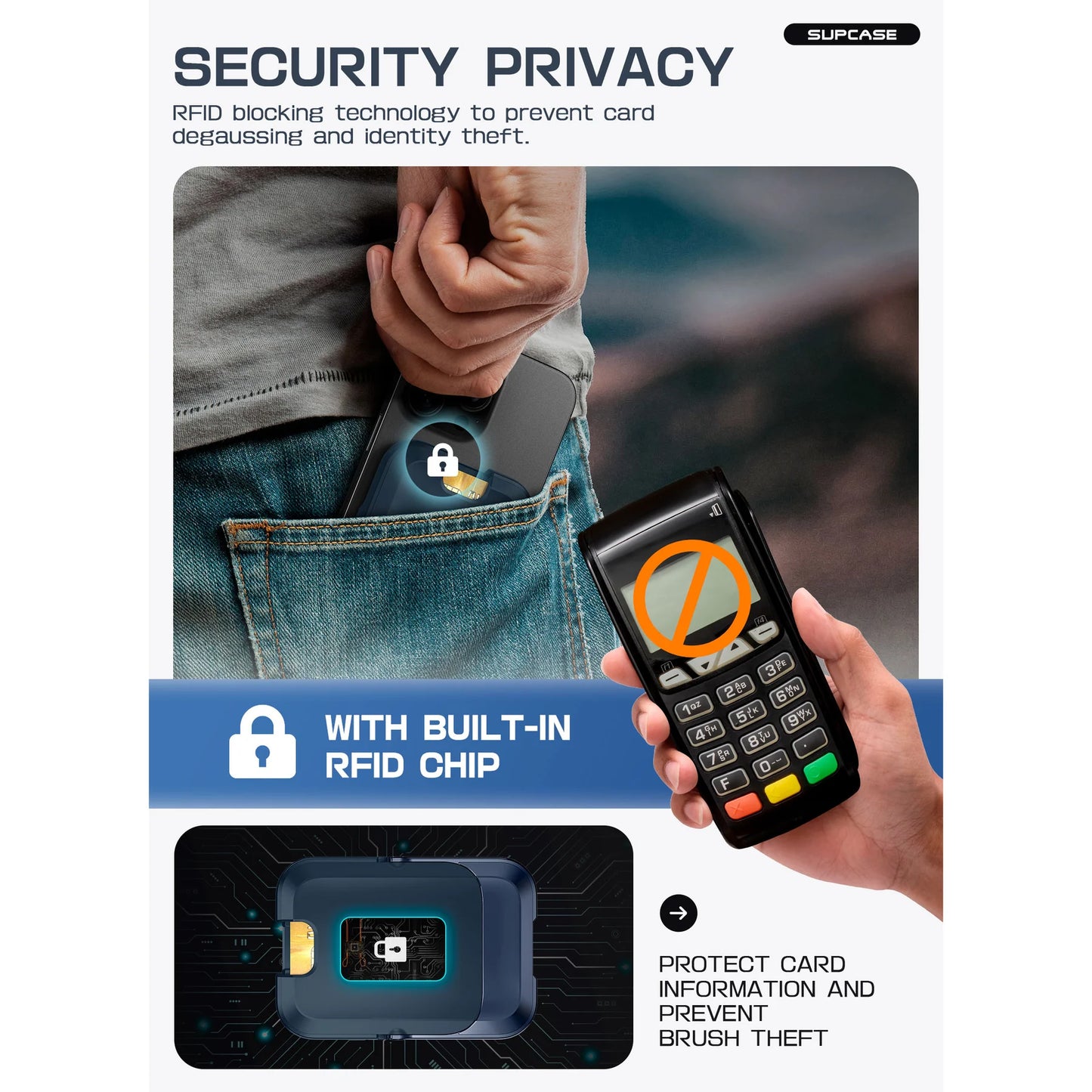 UB Mag Vault Magnetic Wallet with Stand - Blue