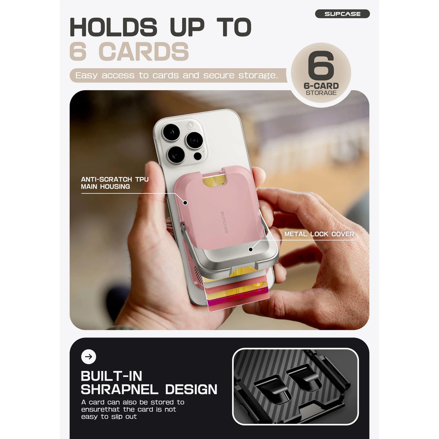 UB Mag Vault Magnetic Wallet with Stand - Blush Pink