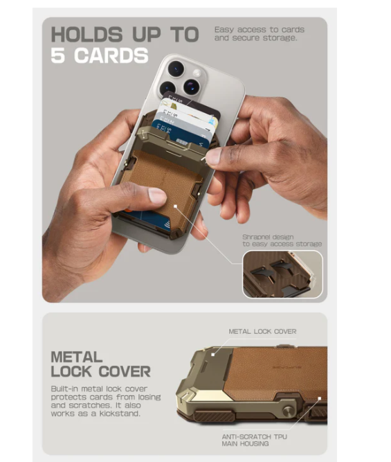 MagFlip Magnetic Wallet with Stand-Brown