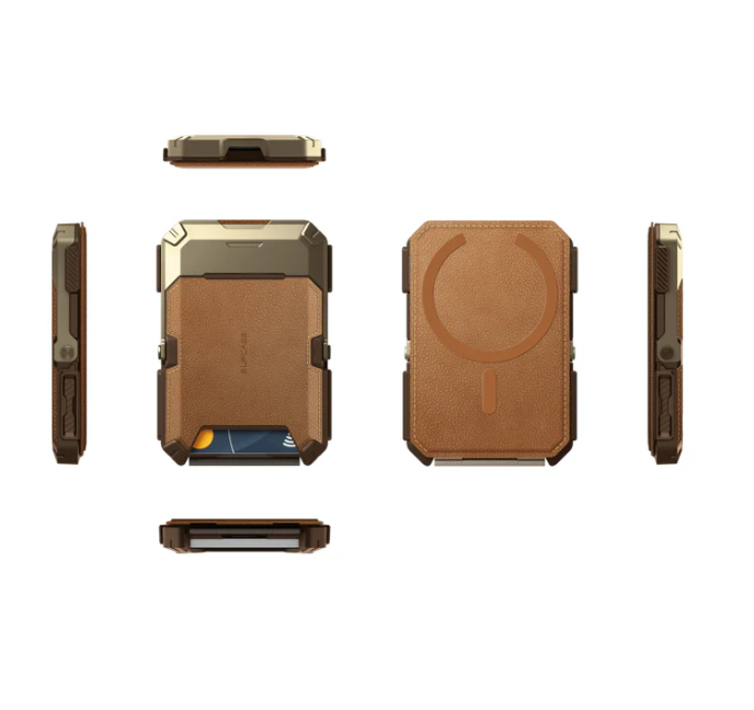 MagFlip Magnetic Wallet with Stand-Brown