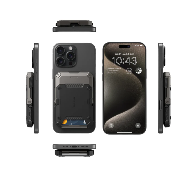 MagFlip Magnetic Wallet with Stand-Black