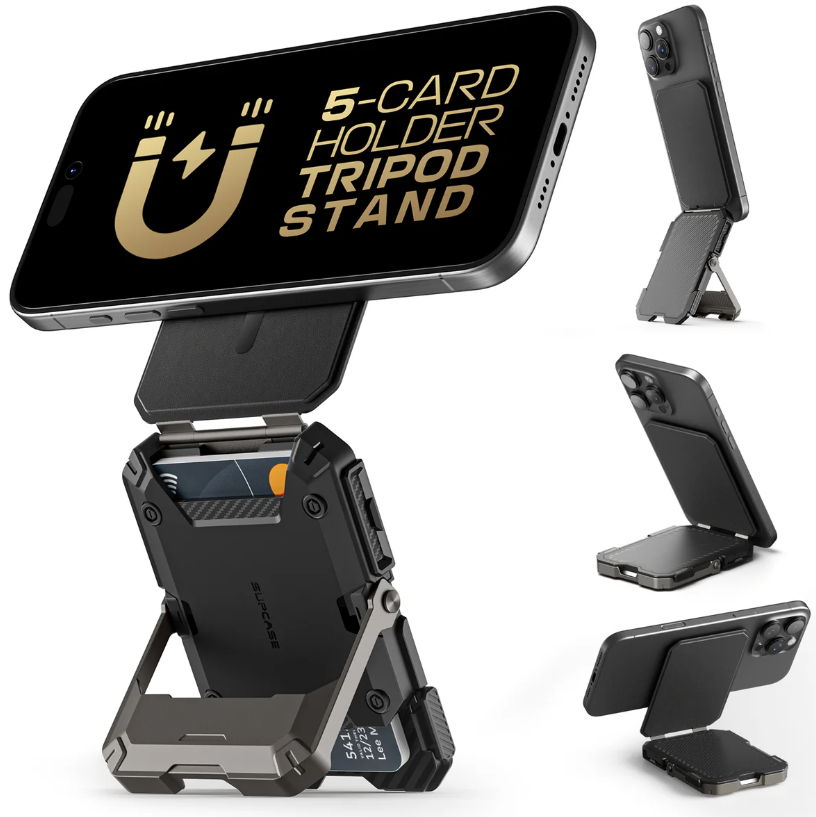 MagFlip Magnetic Wallet with Stand-Black