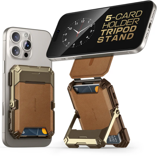 MagFlip Magnetic Wallet with Stand-Brown