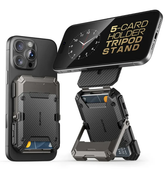 MagFlip Magnetic Wallet with Stand-Carbon