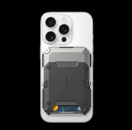 MagFlip Magnetic Wallet with Stand-Silver