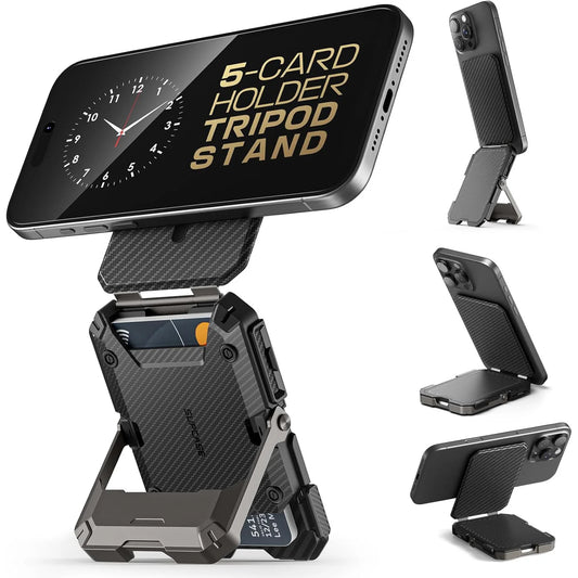 MagFlip Magnetic Wallet with Stand-Carbon