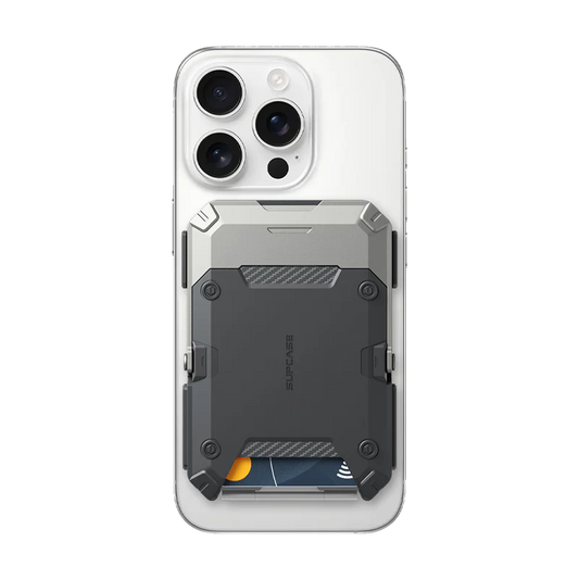MagFlip Magnetic Wallet with Stand-Silver