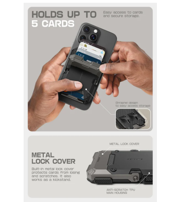 MagFlip Magnetic Wallet with Stand-Black